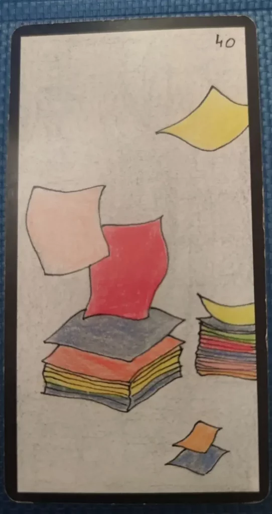 oracle Gé carte Papiers 40 représentant des feuilles et des contrats